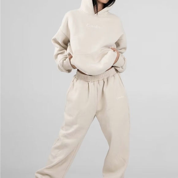 Comfrt Signature Fit Weighted Sweatpants, Bone xs - Picture 2 of 5